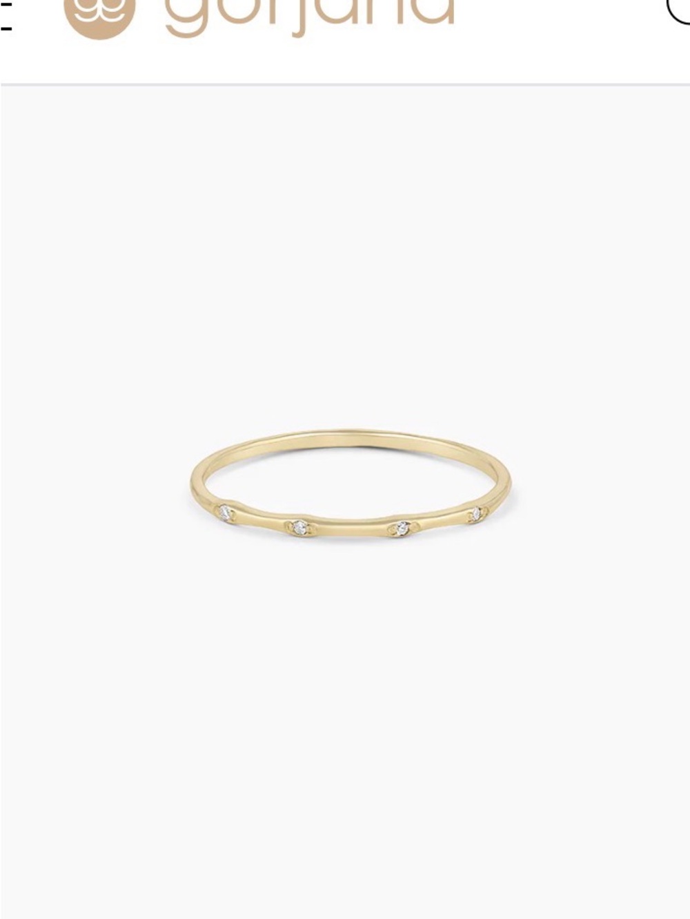 Gorjana 14K Gold Diamond Accent Ring